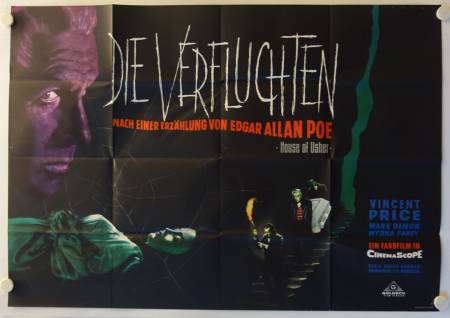 House of Usher original german double-panel movie poster